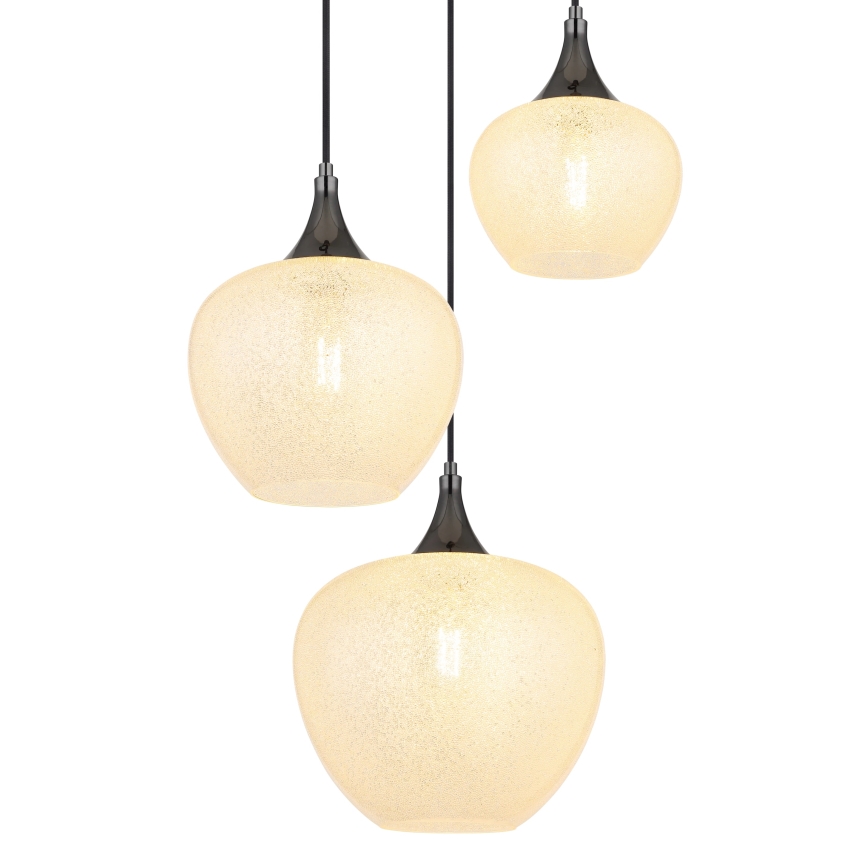 Globo - Κρεμαστό φωτιστικό οροφής 3xE27/40W/230V λευκό/ανθρακί