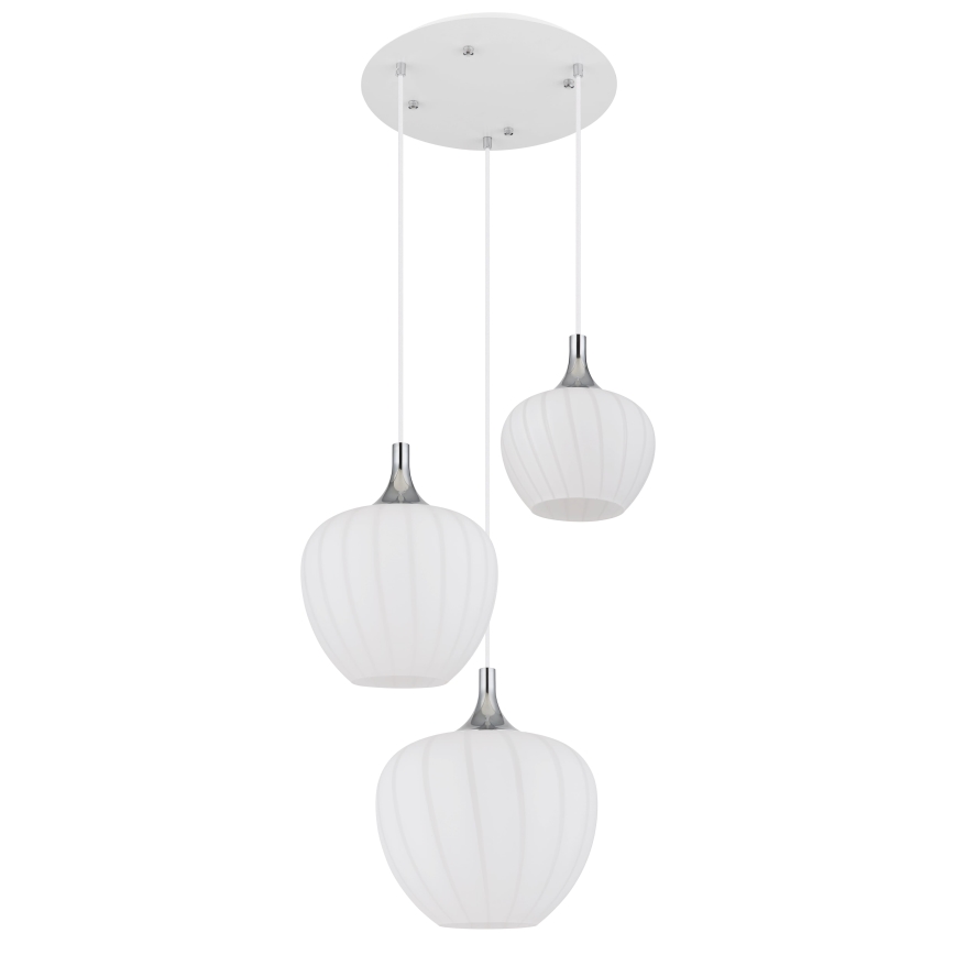 Globo - Κρεμαστό φωτιστικό οροφής 3xE27/40W/230V λευκό