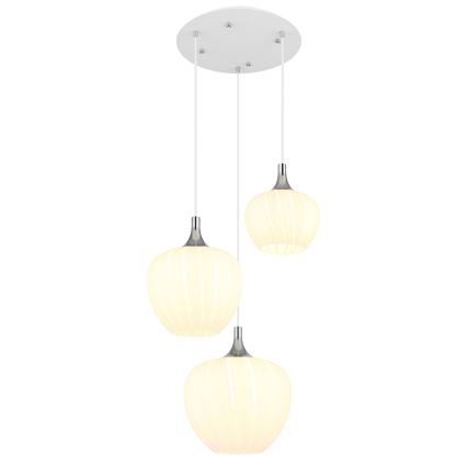 Globo - Κρεμαστό φωτιστικό οροφής 3xE27/40W/230V λευκό