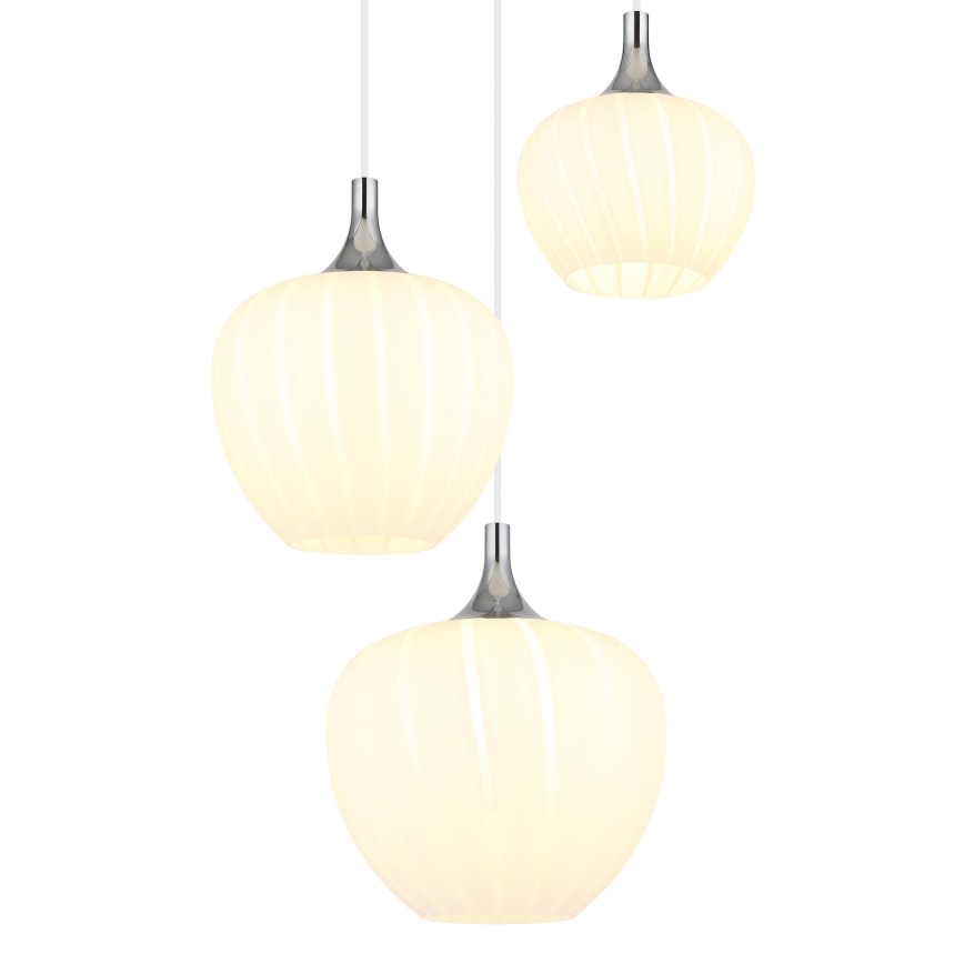 Globo - Κρεμαστό φωτιστικό οροφής 3xE27/40W/230V λευκό