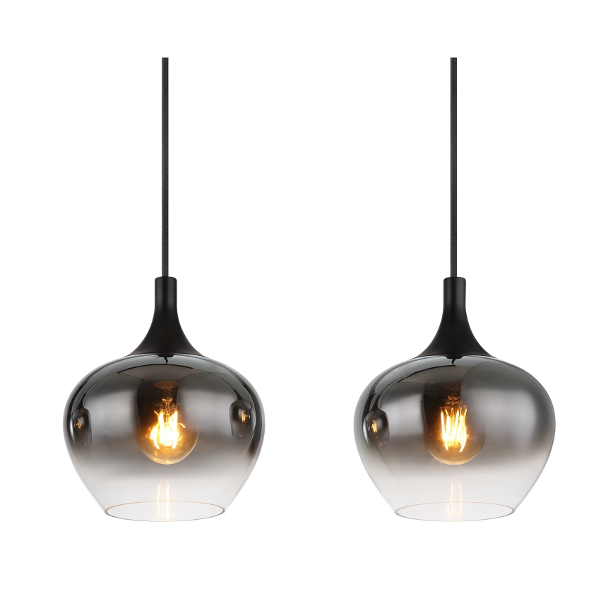 Globo - Κρεμαστό φωτιστικό με καλώδιο 4xE27/40W/230V μαύρο