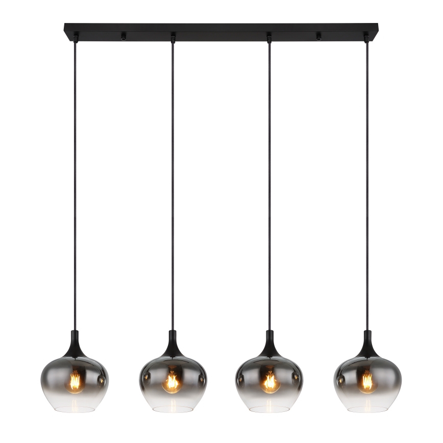 Globo - Κρεμαστό φωτιστικό με καλώδιο 4xE27/40W/230V μαύρο