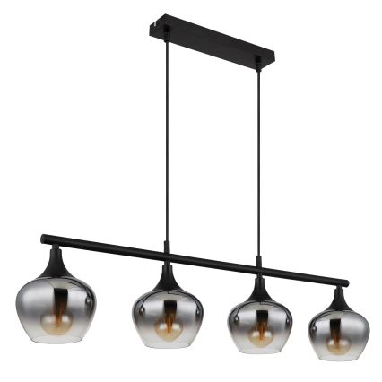 Globo - Κρεμαστό φωτιστικό οροφής 4xE27/40W/230V μαύρο