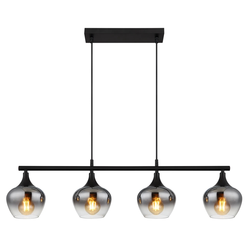 Globo - Κρεμαστό φωτιστικό οροφής 4xE27/40W/230V μαύρο