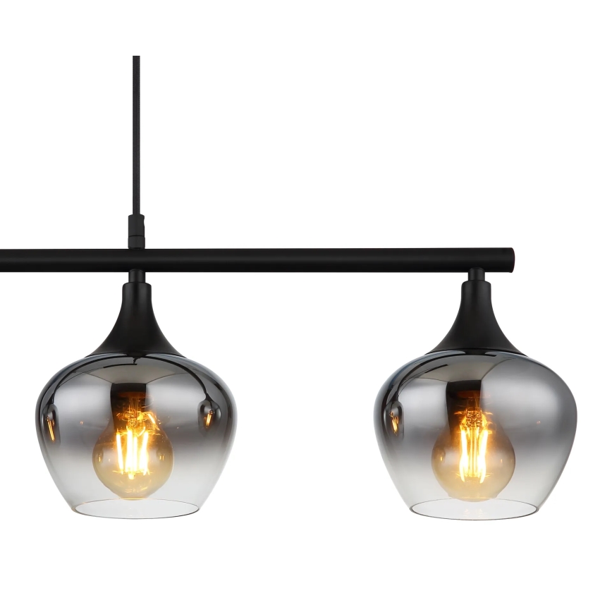 Globo - Κρεμαστό φωτιστικό οροφής 4xE27/40W/230V μαύρο