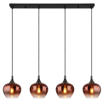 Globo - Κρεμαστό φωτιστικό οροφής 4xE27/40W/230V χαλκός