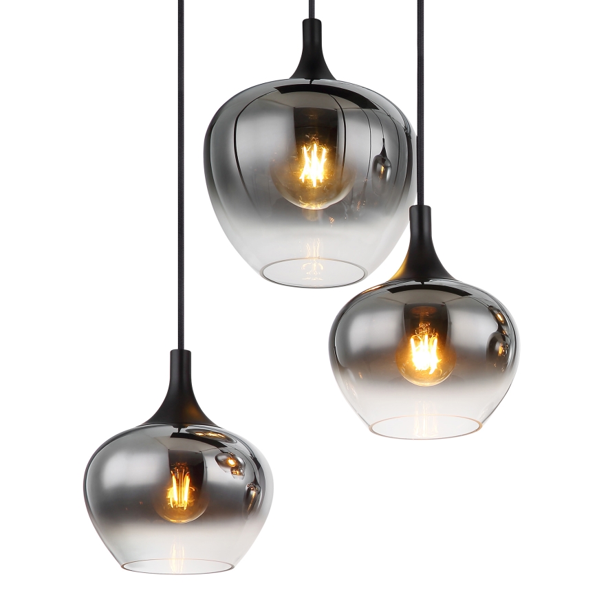 Globo - Κρεμαστό φωτιστικό οροφής 6xE27/40W/230V μαύρο