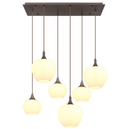 Globo - Κρεμαστό φωτιστικό οροφής 6xE27/40W/230V λευκό