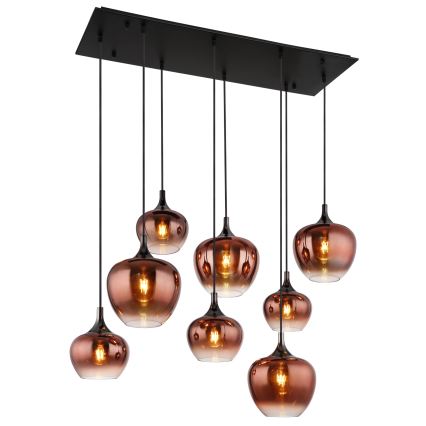 Globo - Κρεμαστό φωτιστικό με καλώδιο 8xE27/40W/230V χάλκινο