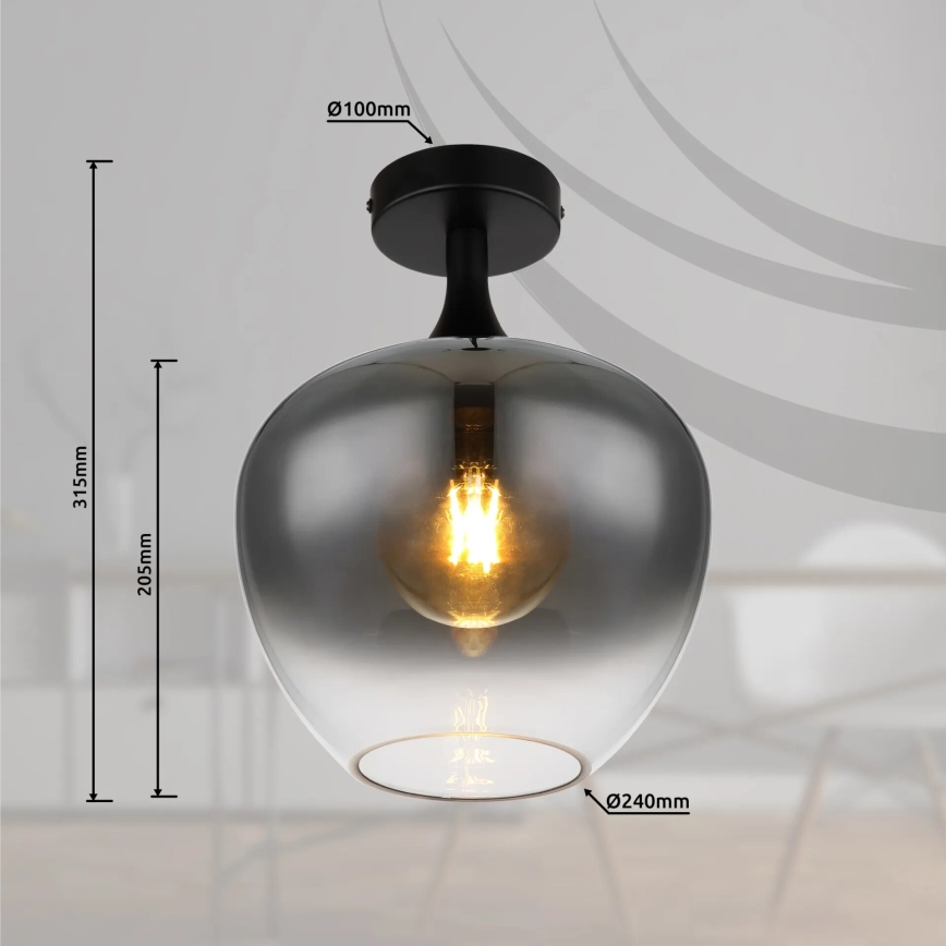 Globo - Φωτιστικό οροφής 1xE27/40W/230V φιμέ