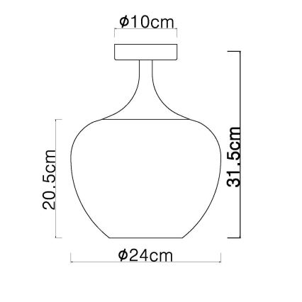 Globo - Φωτιστικό οροφής 1xE27/40W/230V χαλκός