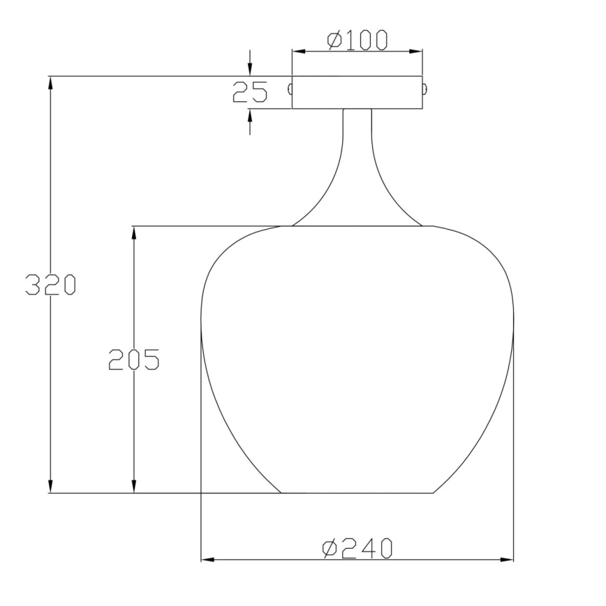 Globo - Φωτιστικό οροφής 1xE27/40W/230V λευκό/ανθρακί