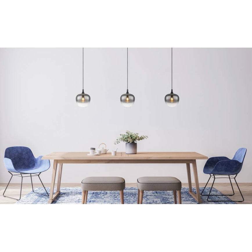 Globo - Κρεμαστό φωτιστικό οροφής 1xE27/40W/230V διάμετρος 24 cm μαύρο