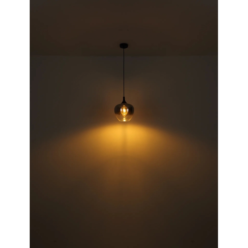 Globo - Κρεμαστό φωτιστικό οροφής 1xE27/40W/230V διάμετρος 24 cm μαύρο