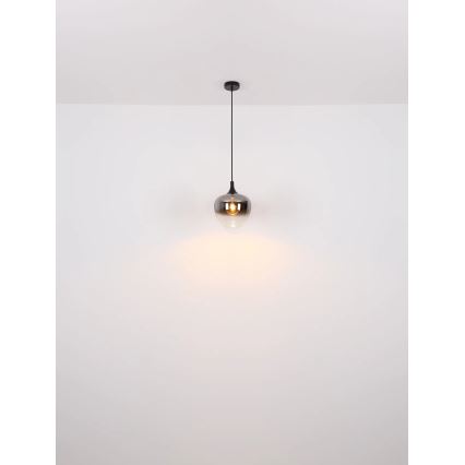 Globo - Κρεμαστό φωτιστικό οροφής 1xE27/40W/230V διάμετρος 24 cm μαύρο