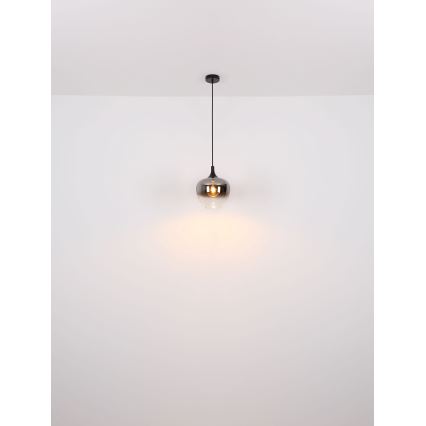 Globo - Κρεμαστό φωτιστικό οροφής 1xE27/60W/230V διάμετρος 29 cm μαύρο