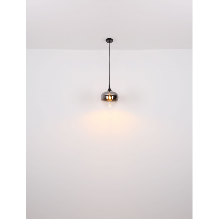 Globo - Κρεμαστό φωτιστικό οροφής 1xE27/60W/230V διάμετρος 29 cm μαύρο