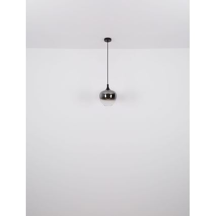 Globo - Κρεμαστό φωτιστικό οροφής 1xE27/60W/230V διάμετρος 29 cm μαύρο