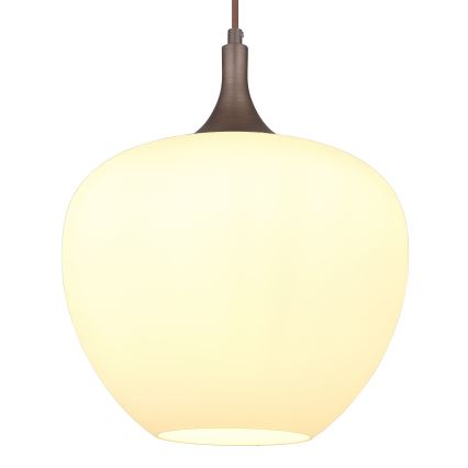 Globo - Κρεμαστό φωτιστικό οροφής 1xE27/60W/230V διάμετρος 29 cm λευκό/καφέ