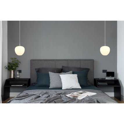 Globo - Κρεμαστό φωτιστικό οροφής 1xE27/60W/230V διάμετρος 29 cm λευκό