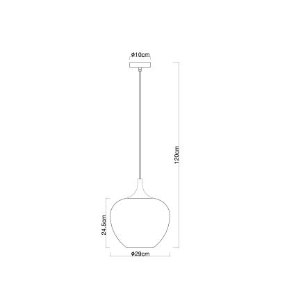 Globo - Κρεμαστό φωτιστικό οροφής 1xE27/60W/230V διάμετρος 29 cm λευκό