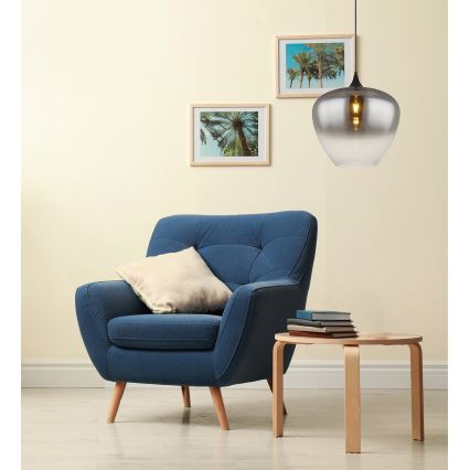 Globo - Κρεμαστό φωτιστικό οροφής 1xE27/60W/230V διάμετρος 40 cm μαύρο