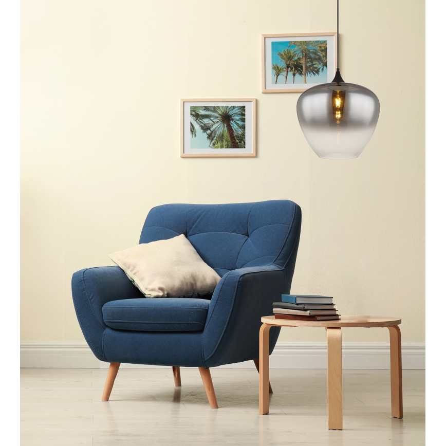 Globo - Κρεμαστό φωτιστικό οροφής 1xE27/60W/230V διάμετρος 40 cm μαύρο