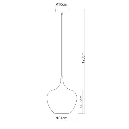 Globo - Κρεμαστό φωτιστικό οροφής 1xE27/60W/230V λευκό/καφέ
