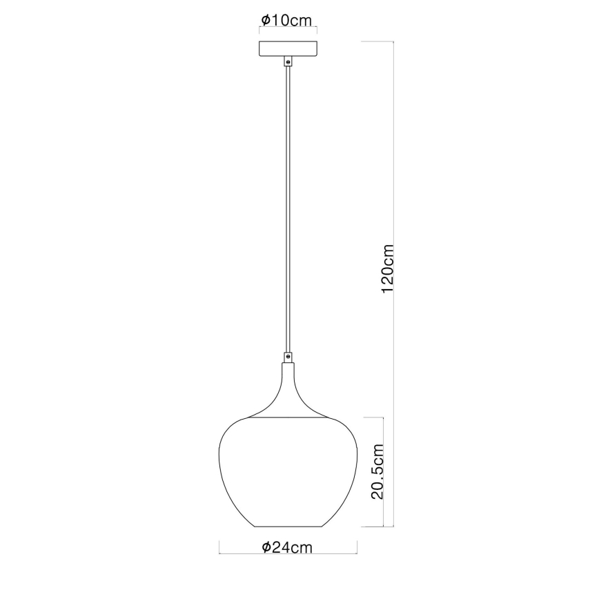 Globo - Κρεμαστό φωτιστικό οροφής 1xE27/60W/230V λευκό/καφέ