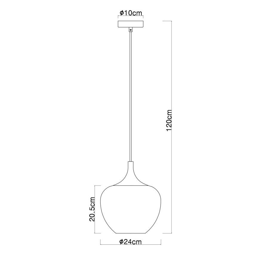 Globo - Κρεμαστό φωτιστικό οροφής 1xE27/60W/230V διάμετρος 24 cm χαλκός
