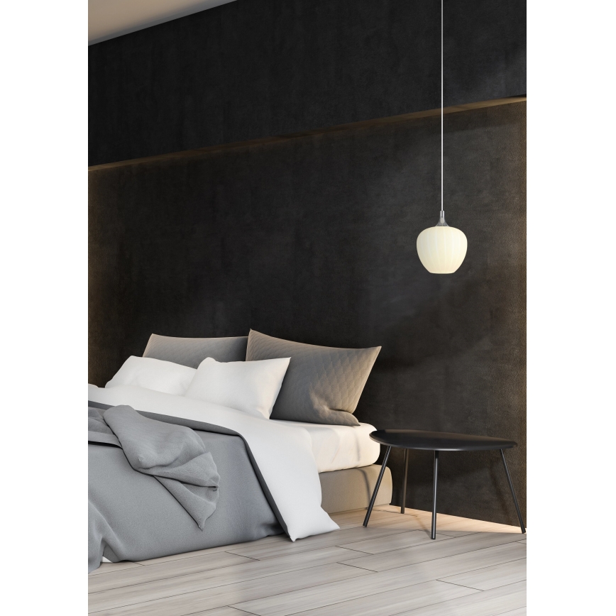 Globo - Κρεμαστό φωτιστικό οροφής 1xE27/60W/230V διάμετρος 24 cm λευκό