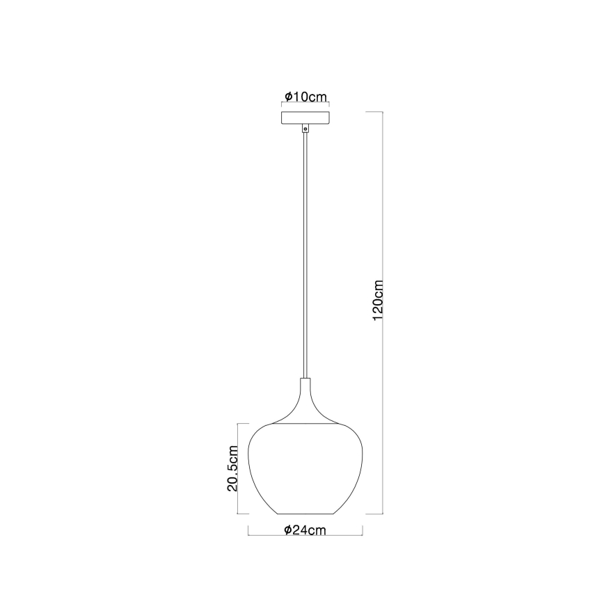 Globo - Κρεμαστό φωτιστικό οροφής 1xE27/60W/230V διάμετρος 24 cm λευκό