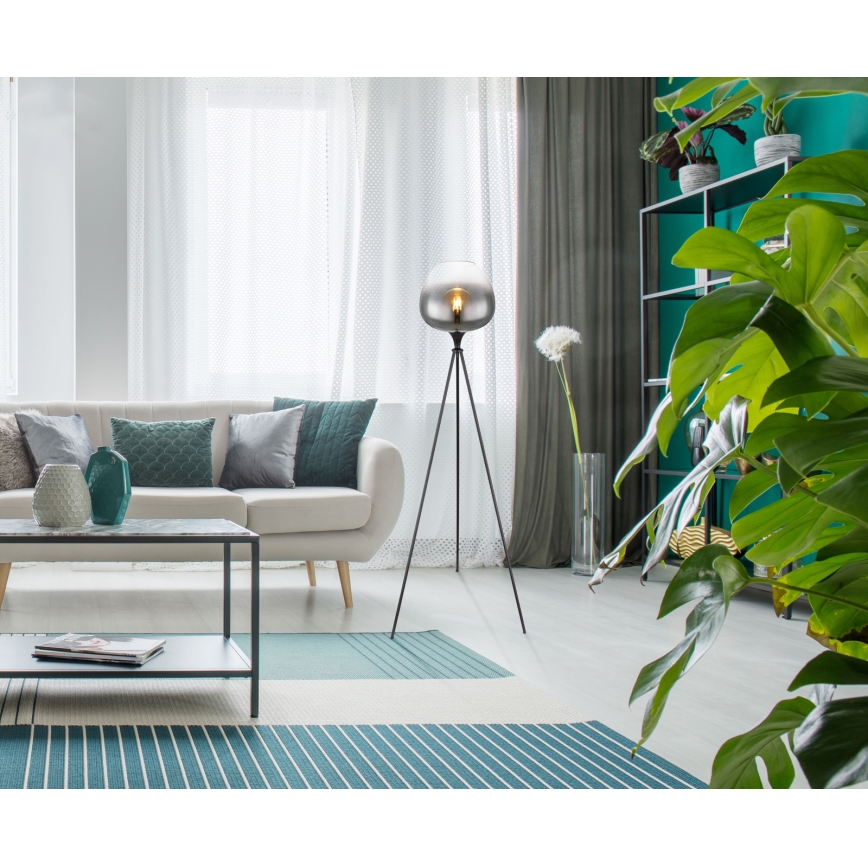 Globo - Φωτιστικό δαπέδου 1xE27/60W/230V μαύρο