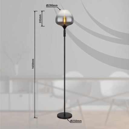 Globo - Επιδαπέδιο φωτιστικό 1xE27/40W/230V μαύρο