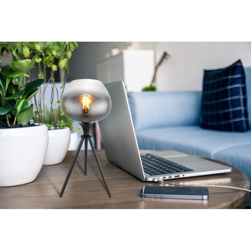 Globo - Επιτραπέζιο φωτιστικό 1xE27/40W/230V μαύρο