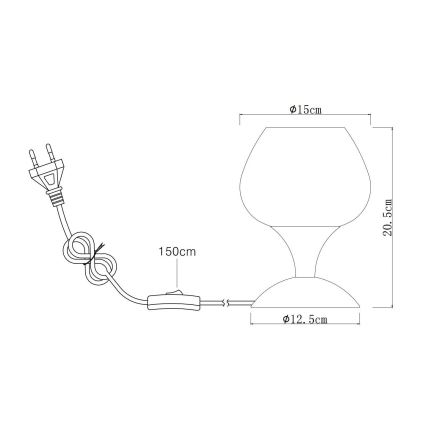 Globo - Eπιτραπέζιο φωτιστικό 1xE27/40W/230V μαύρο