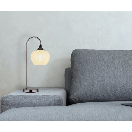 Globo - Eπιτραπέζιο φωτιστικό 1xE27/40W/230V λευκό/ανθρακί