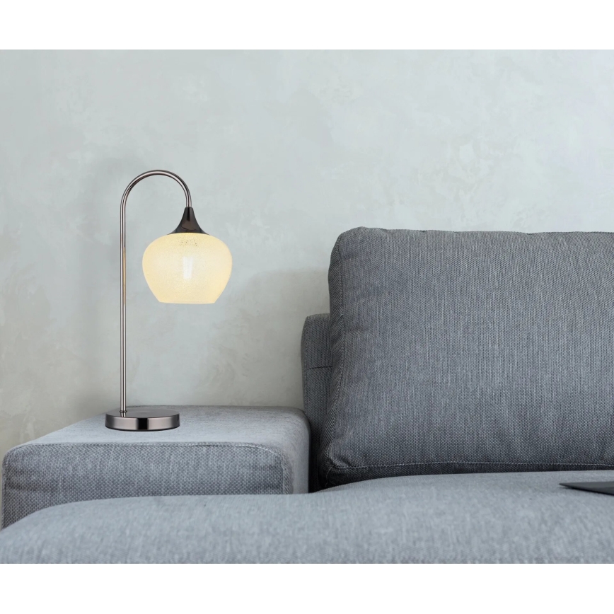 Globo - Eπιτραπέζιο φωτιστικό 1xE27/40W/230V λευκό/ανθρακί