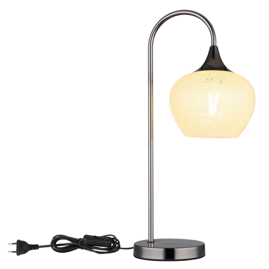 Globo - Eπιτραπέζιο φωτιστικό 1xE27/40W/230V λευκό/ανθρακί