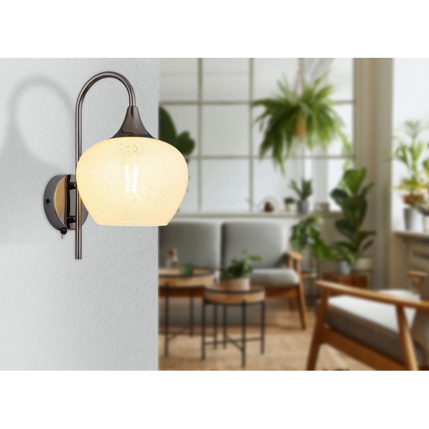 Globo - Λάμπα τοίχου 1xE27/40W/230V λευκό/ανθρακί