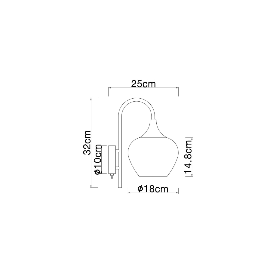 Globo - Λάμπα τοίχου 1xE27/40W/230V λευκό
