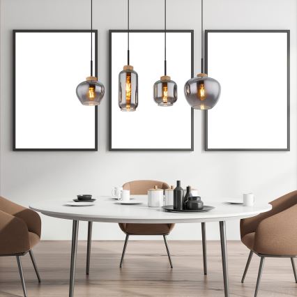 Globo - Κρεμαστό φωτιστικό οροφής 4xE27/40W/230V