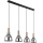 Globo 15550-4H - Κρεμαστό φωτιστικό με καλώδιο MATTEA 4xE27/6W/230V μαύρο/καπνιστό