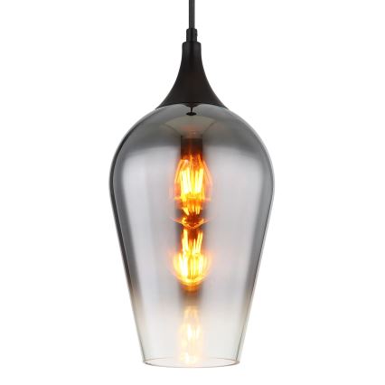 Globo - Κρεμαστό φωτιστικό οροφής 1xE27/60W/230V διάμετρος 18 cm μαύρο