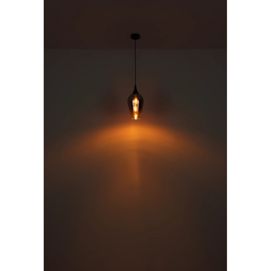 Globo - Κρεμαστό φωτιστικό οροφής 1xE27/60W/230V διάμετρος 18 cm μαύρο