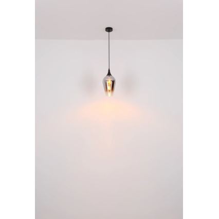 Globo - Κρεμαστό φωτιστικό οροφής 1xE27/60W/230V διάμετρος 18 cm μαύρο