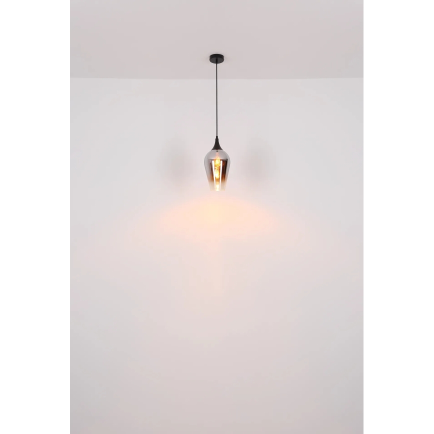Globo - Κρεμαστό φωτιστικό οροφής 1xE27/60W/230V διάμετρος 18 cm μαύρο