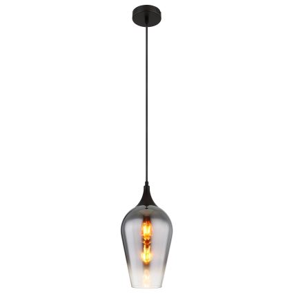 Globo - Κρεμαστό φωτιστικό οροφής 1xE27/60W/230V διάμετρος 18 cm μαύρο