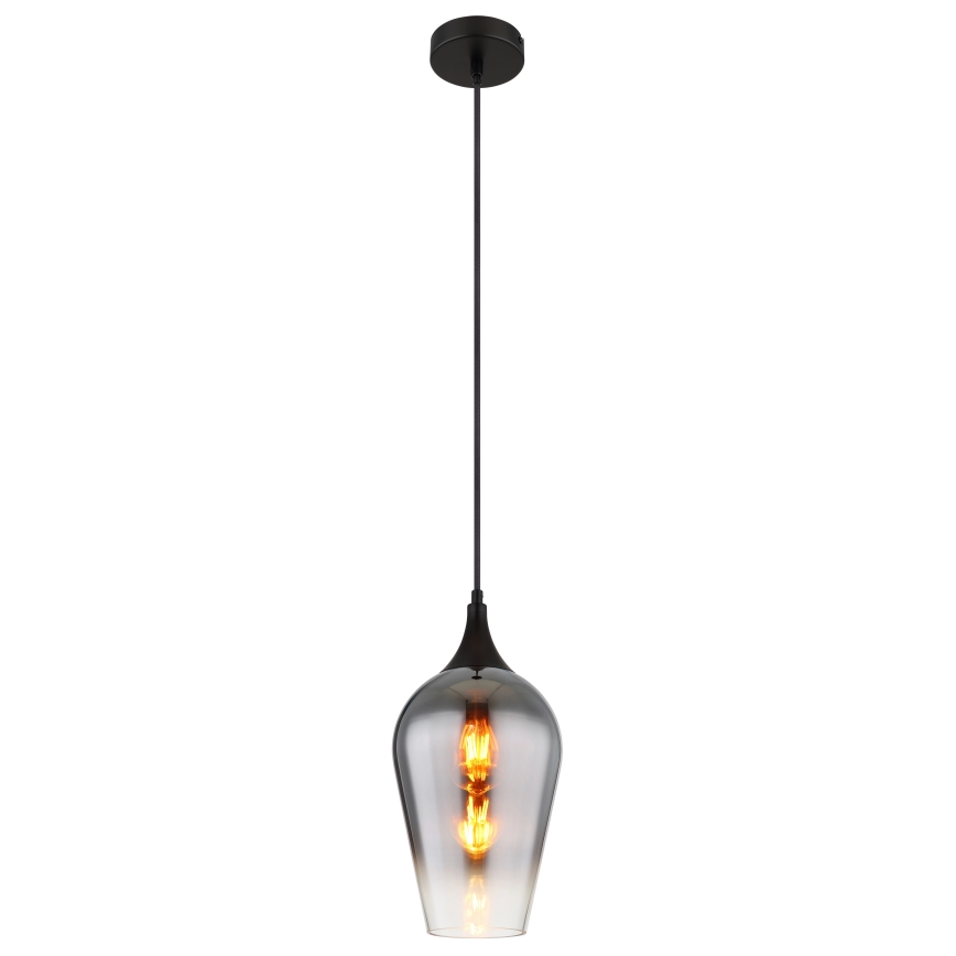 Globo - Κρεμαστό φωτιστικό οροφής 1xE27/60W/230V διάμετρος 18 cm μαύρο