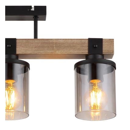 Globo - Πλαφονιέρα οροφής 3xE27/60W/230V δρυς